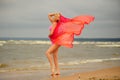 Woman gazing off to sea Royalty Free Stock Photo