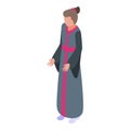 Woman geisha icon isometric vector. Art girl Royalty Free Stock Photo