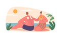 Woman Gently Massages Spf Cream Onto Mans Back, Enjoying A Serene Moment By The Beach. Young Couple Characters