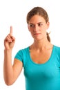 Woman gesturing naughty sign