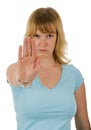 Woman gesturing stop