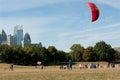 Woman Gets Kite Airborne At Autumn Festival