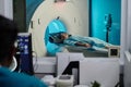 Woman Getting CT Scan Procedure Royalty Free Stock Photo