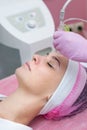Woman getting face peeling procedure in a beauty SPA salon Royalty Free Stock Photo