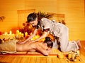 Woman getting massage . Royalty Free Stock Photo