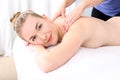 Woman getting massage
