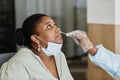 Woman Getting Nasal Swab