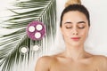 Woman getting professional facial massage at spa salon Royalty Free Stock Photo