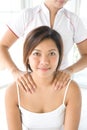 Woman getting a shoulder massage Royalty Free Stock Photo