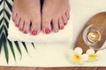 Woman getting a spa salon therapy treatment