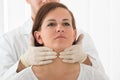 Woman Getting Thyroid Gland Control Royalty Free Stock Photo