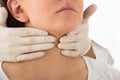 Woman Getting Thyroid Gland Control Royalty Free Stock Photo