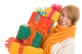 Woman with gifts