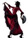 Woman gipsy flamenco dancing dancer Royalty Free Stock Photo