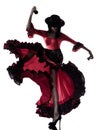 Woman gipsy flamenco dancing dancer