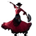 Woman gipsy flamenco dancing dancer