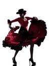 Woman gipsy flamenco dancing dancer Royalty Free Stock Photo