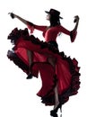 Woman gipsy flamenco dancing dancer Royalty Free Stock Photo