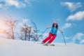 Woman Girl Female On the Ski Royalty Free Stock Photo