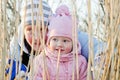 The woman with the girl observe of whom that of canes Royalty Free Stock Photo