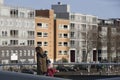 A woman and a girl walking on the Jan Schaefer bridge Amsterdam The Netherlands Royalty Free Stock Photo