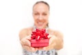 Woman giving present