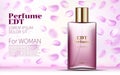 Woman Glamour Rose water spray bottle Royalty Free Stock Photo
