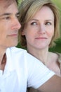 Woman glancing at her husband Royalty Free Stock Photo