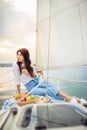 Woman with glass of champagne Royalty Free Stock Photo