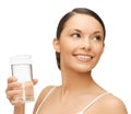 Woman with glass of water Royalty Free Stock Photo