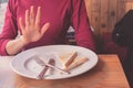 Woman on gluten free diet Royalty Free Stock Photo