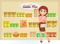 Woman in the gluten free shop