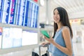 Woman go travel in airport Royalty Free Stock Photo