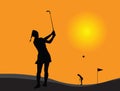 Woman golf player