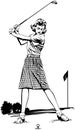 Woman Golfer 2 Royalty Free Stock Photo