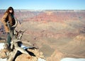 A Woman at the Grand Canyon in Arizona Royalty Free Stock Photo