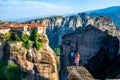 Woman with greek flag Royalty Free Stock Photo