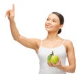 Woman with green apple Royalty Free Stock Photo