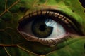 Woman green eye created with ai technology Royalty Free Stock Photo