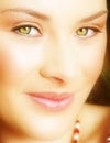 Woman with green eyes Royalty Free Stock Photo