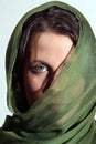 Woman with Green Scarf