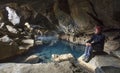 Woman in GrjÃÂ³tagjÃÂ¡ cave, Iceland