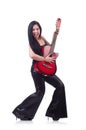 Woman with guitar Royalty Free Stock Photo