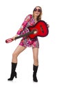 Woman guitar player Royalty Free Stock Photo