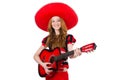Woman guitar player Royalty Free Stock Photo