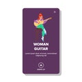 woman guitar vector