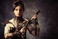 Woman gun Royalty Free Stock Photo