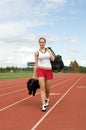 Woman with Gym Bag Royalty Free Stock Photo