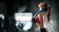 Woman after gym workout Royalty Free Stock Photo