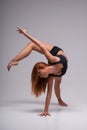 Woman gymnast stretching Royalty Free Stock Photo